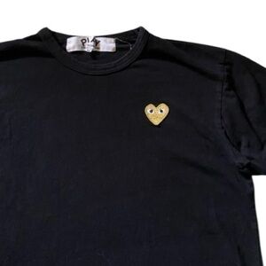 CDG Play Shirt Mens Japan Large Black Comme Des Garcon Gold Heart Medium (K)